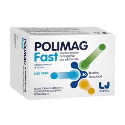 PolimagFAST Integratore Alimentare di Magnesio 20 Bustine Orosolubili