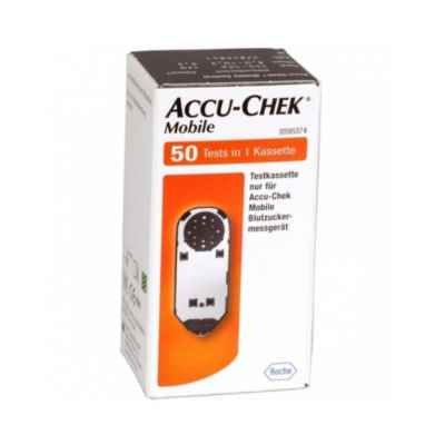 Accu Chek Controllo della Glicemia Mobile 50 Strisce Rilevatrici Plasma