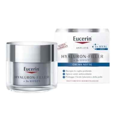 Eucerin Hyaluron Filler Notte Crema Antirughe per Tutti i Tipi di Pelle 50 ml