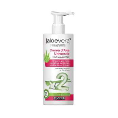 Zuccari Aloevera2 Crema d Aloe Universale Lenitiva Viso Mani Corpo 300 ml