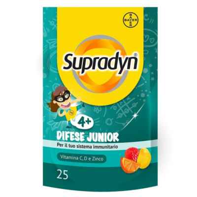 Supradyn Difese Junior Integratore Difese Immunitarie Vitamina C D e Zinco 25 Caramelle