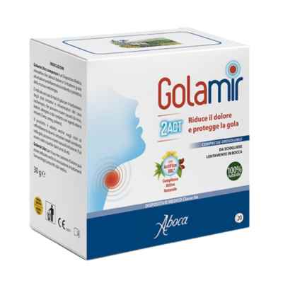 Aboca Golamir 2Act 20 Compresse Orosolubili per il Mal di Gola