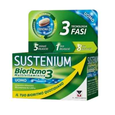 Sustenium Bioritmo3 Multivitaminico Integratore Alimentare Uomo 30 Compresse