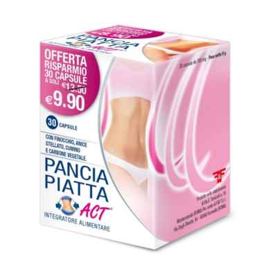 Pancia Piatta Act Integratore per la Motilità Intestinale 30 Capsule da 300 mg