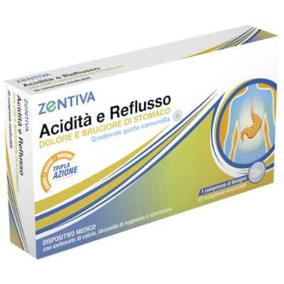 Zentiva Acidità e Reflusso Contro Bruciore e Dolore di Stomaco 20 Compres