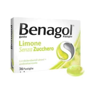 Benagol Gusto Limone Senza Zucchero 36 Pastiglie per il Mal di Gola