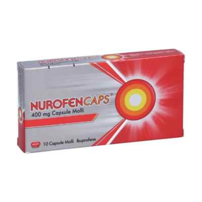Nurofencaps 400 mg 10 capsule molli antinfiammatorio e antidolorifico contro febbre  mal di testa  mal di denti e dolori muscolari