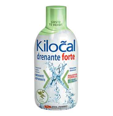 Kilocal Drenante Forte Integratore Alimentare Depurativo Gusto Tè Verde 500 ml