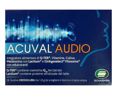 Scharper Linea Vitamine Minerali Acuval 400 Audio Integratore Alimentare 14Buste