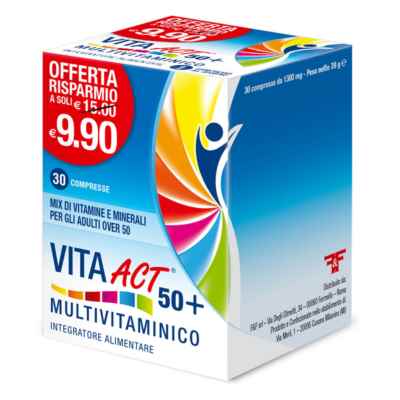 Vita Act 50  Multivitaminico Integratore di Vitamine e Minerali 30 Compresse
