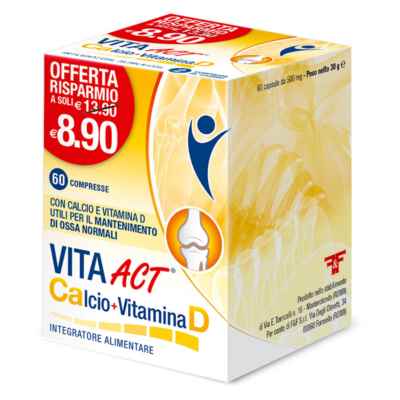 Vita Act Calcio   Vitamina D Integratore Alimentare 60 Compresse